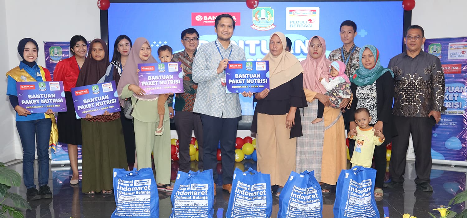 Indomaret dan Bank INA Bersinergi Turunkan Angka Stunting Bagikan Paket Nutrisi di Bekasi