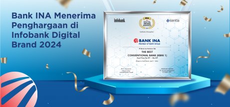 Bank INA Menerima Penghargaan di Infobank Digital Brand 2024